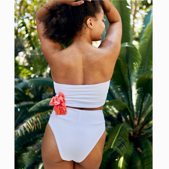 NEW [Aerie] white ribbed high cut bikini bottom 🤍 - Picture 10 of 14